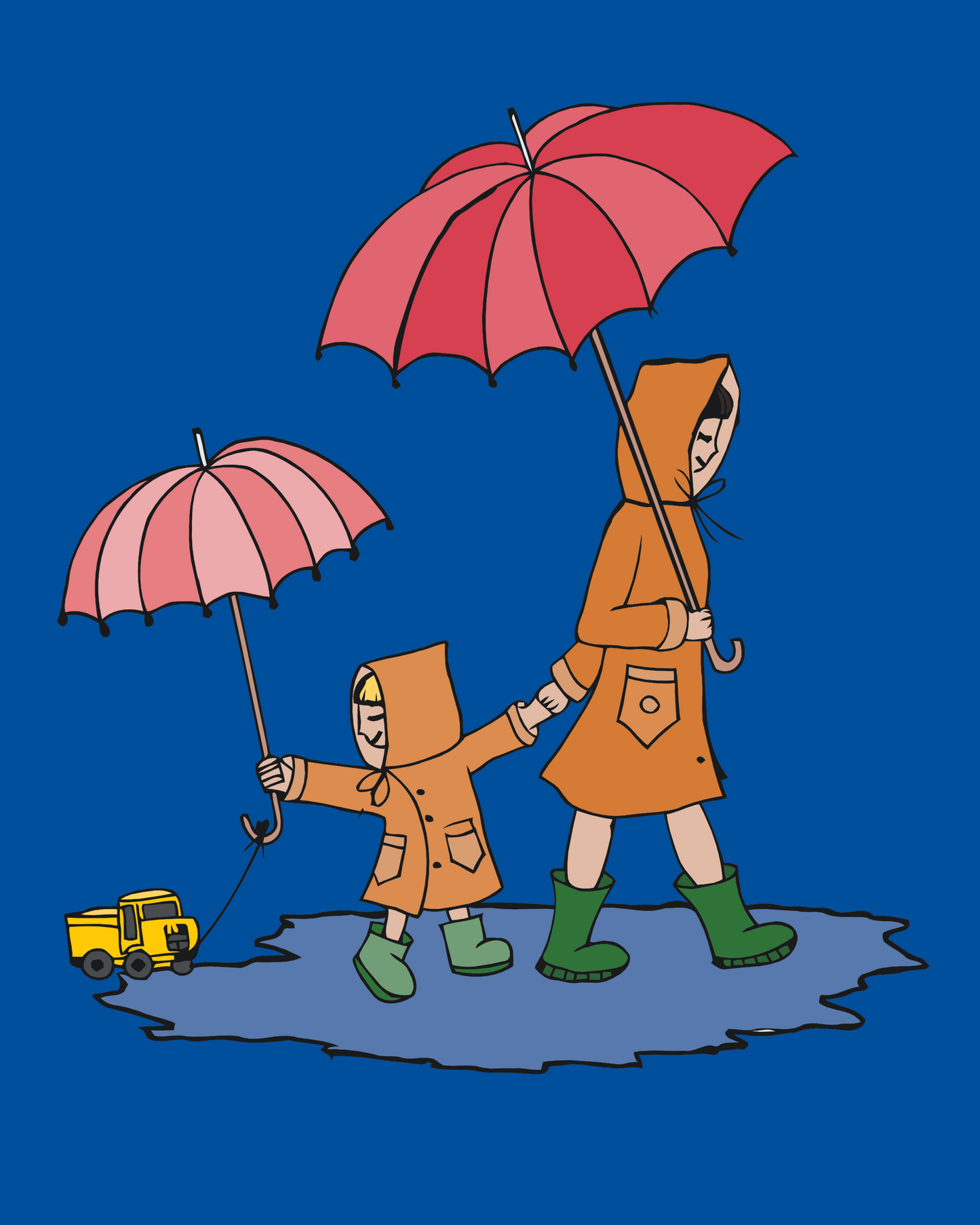 Paint by number - Barn med mor på gåtur