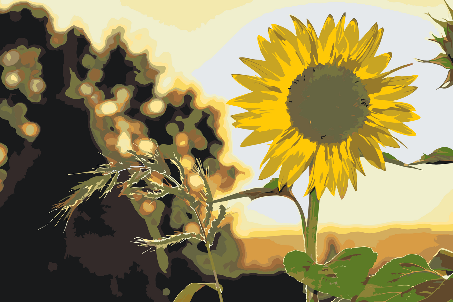 Paint by number - Sangblomster på engen