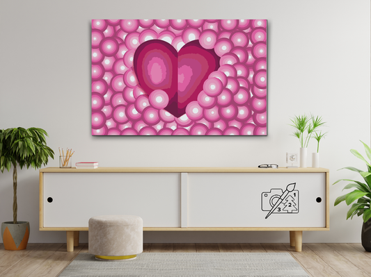 Paint by number - Hjerte i bobler