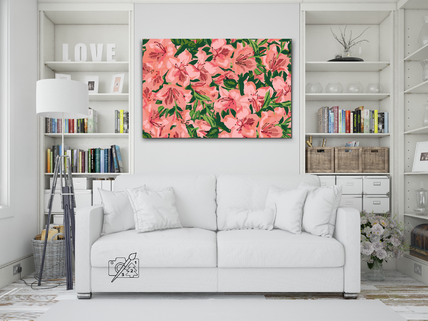 Paint by number - Pink Flowers 2