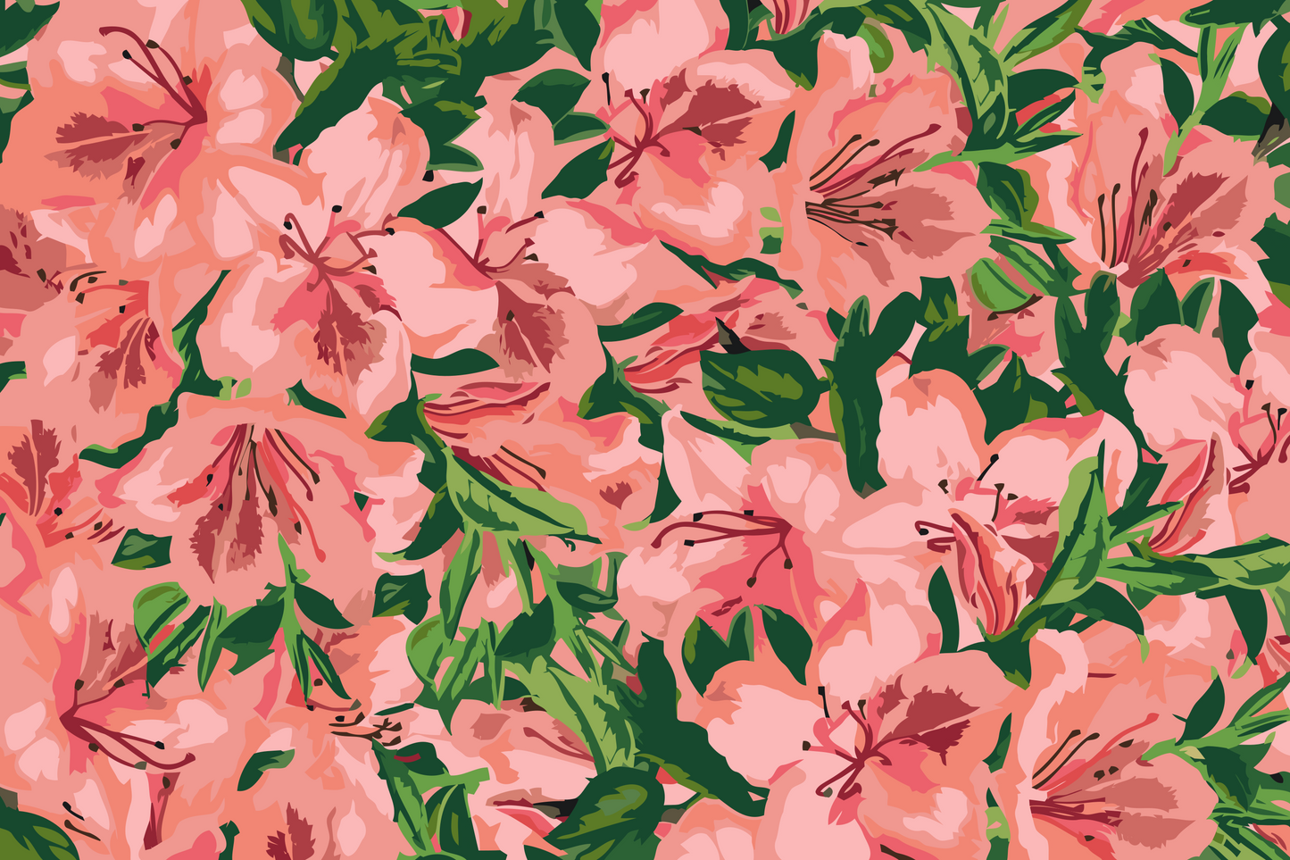 Paint by number - Pink Flowers 2