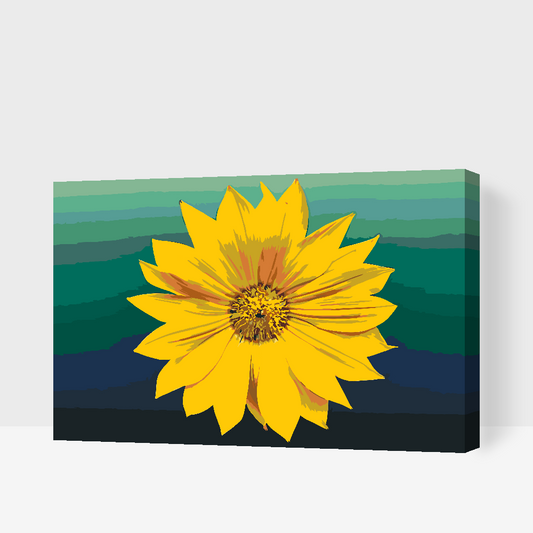 Paint by number - Gul Blomst 1