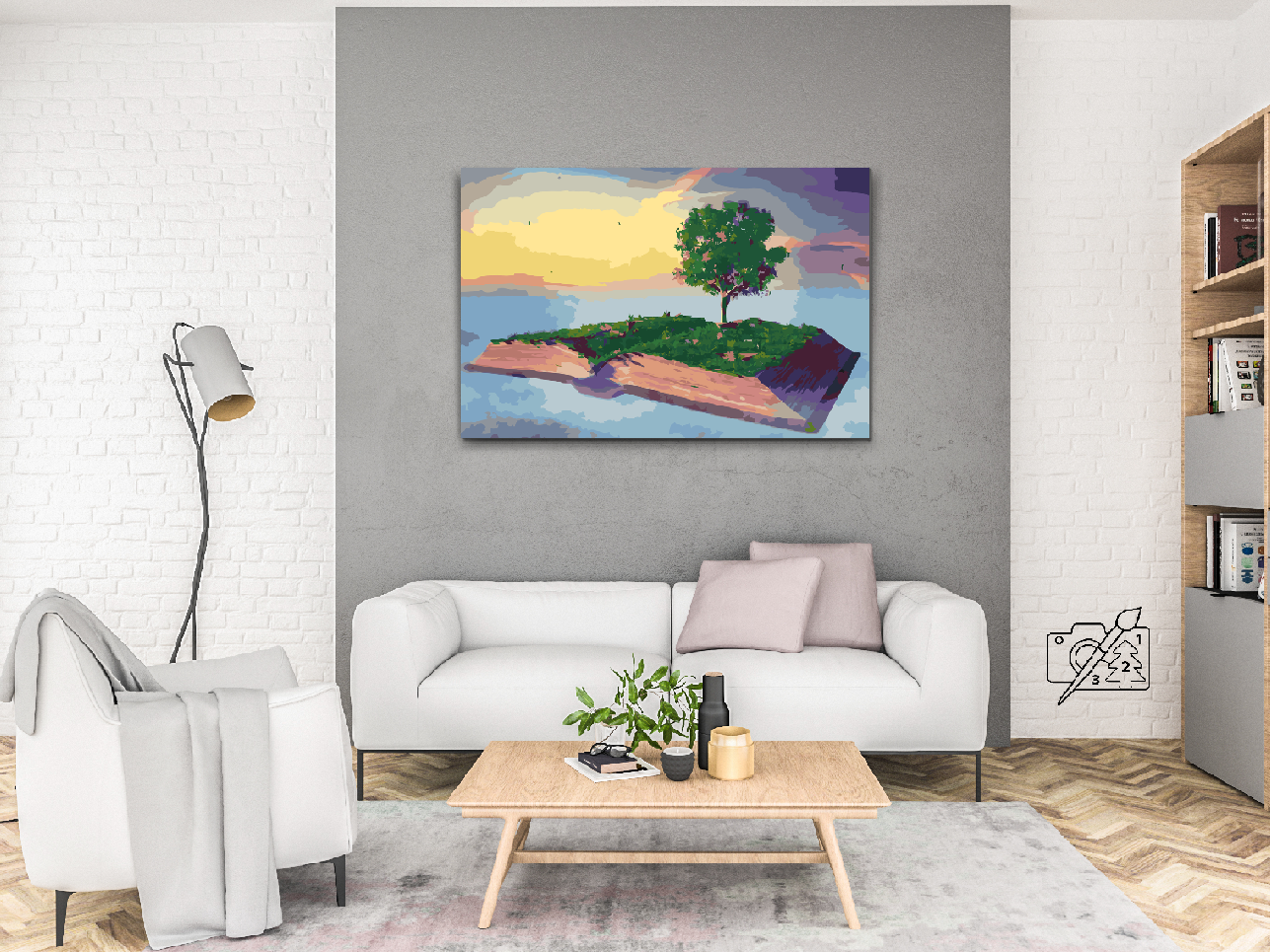 Paint by number - Bog i Skyerne