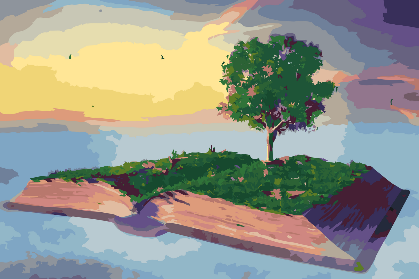 Paint by number - Bog i Skyerne