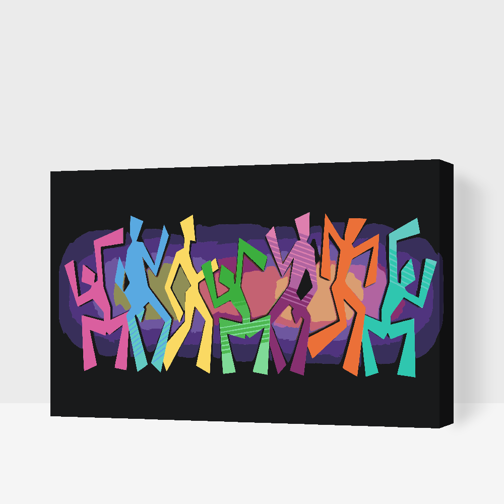 Paint by number - Farverig dans