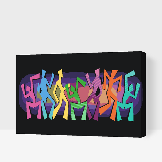 Paint by number - Farverig dans