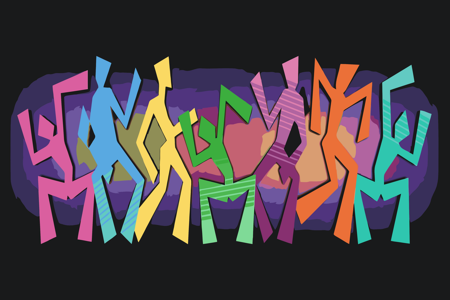 Paint by number - Farverig dans