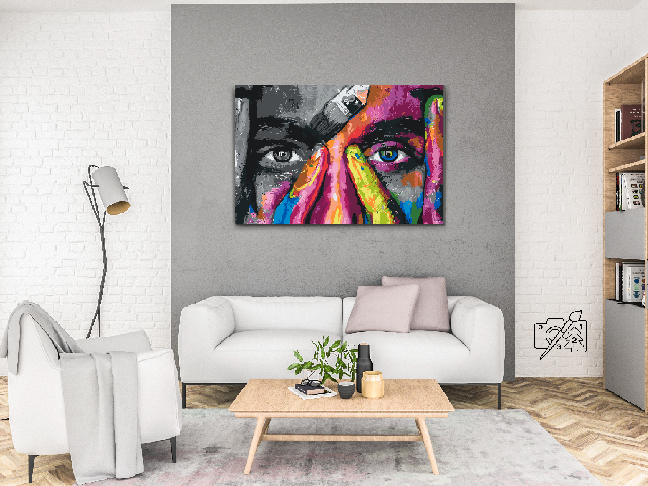Paint by number - Kvinde med to ansigter