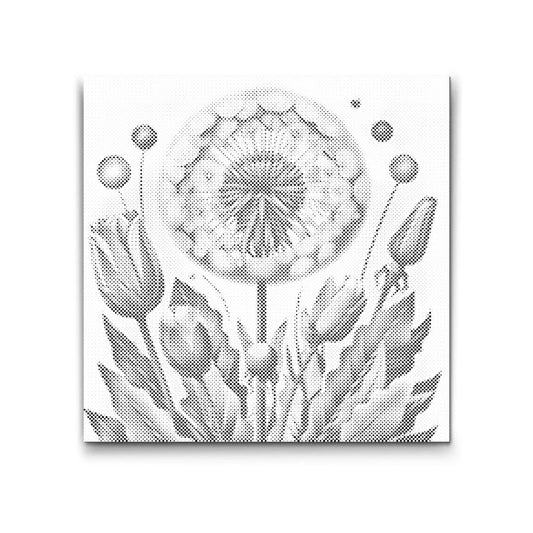 Dotting - Malede blomster