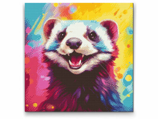 Kreabutik Diamond Painting Farverig Ilder på lærred