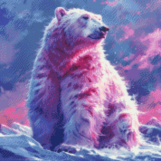 Kreabutik.dk Diamond Painting Farverig Isbjørn Design