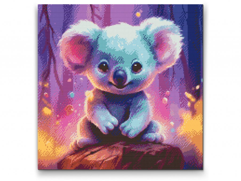 Diamond Painting Farverig Koala på lærred