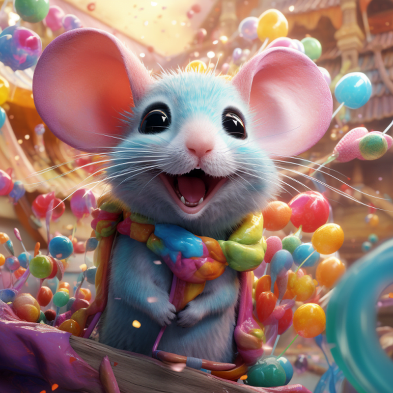 Diamond Painting Kreabutik - Farverige Dyr - Mus