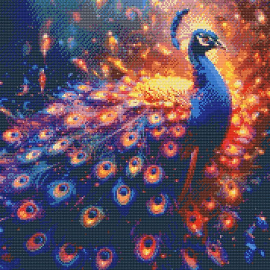 Farverige Dyr Diamond Paint Kreabutik - Påfugl DIY