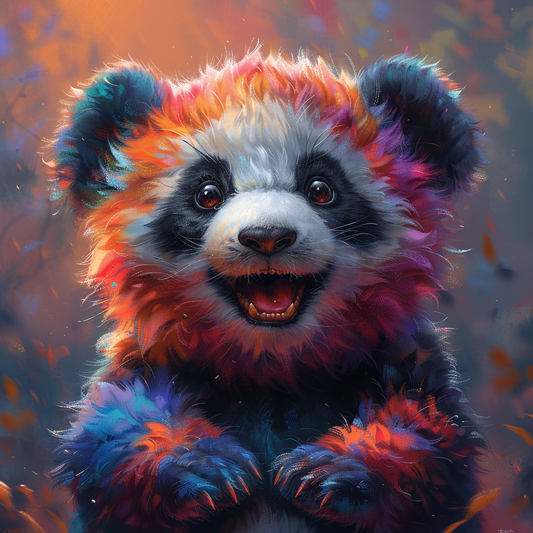 Diamond Painting Farverig Panda