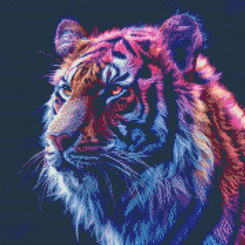 Diamond Painting Farverig Tiger