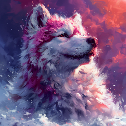 Diamond Painting Farverig Ulv