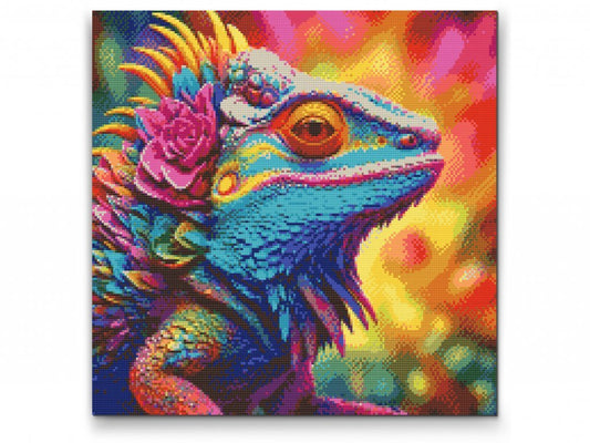 Diamond Painting Farverig Firben på lærred