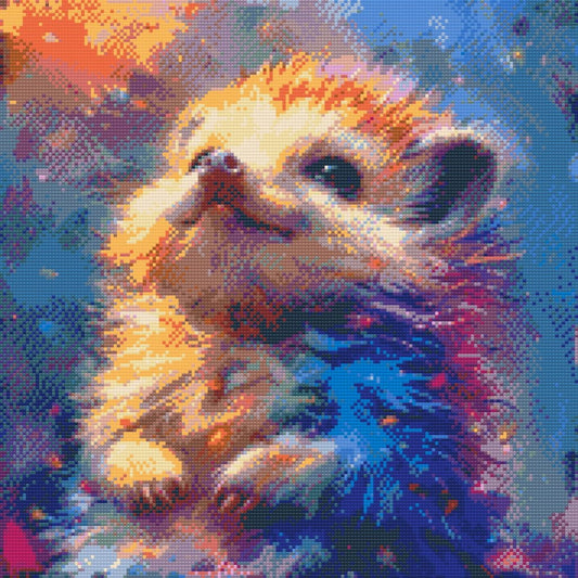 Farverige Dyr Diamond Paint Kreabutik - Pindsvin design