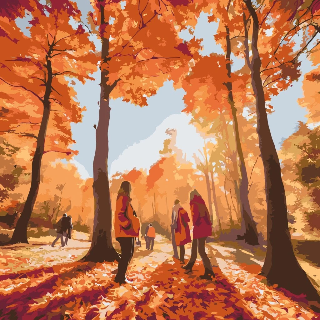 Paint by number - Familie i skoven