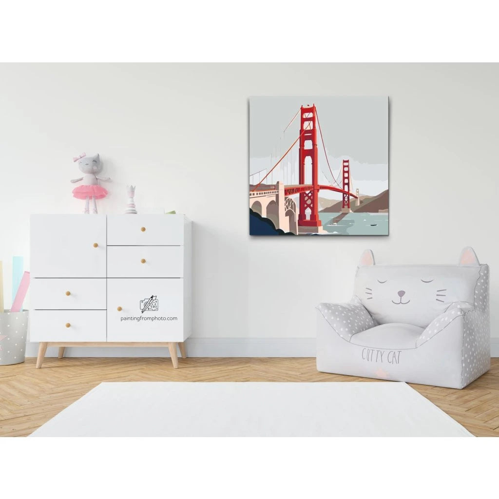 Paint by number - Golden Gate-broen
