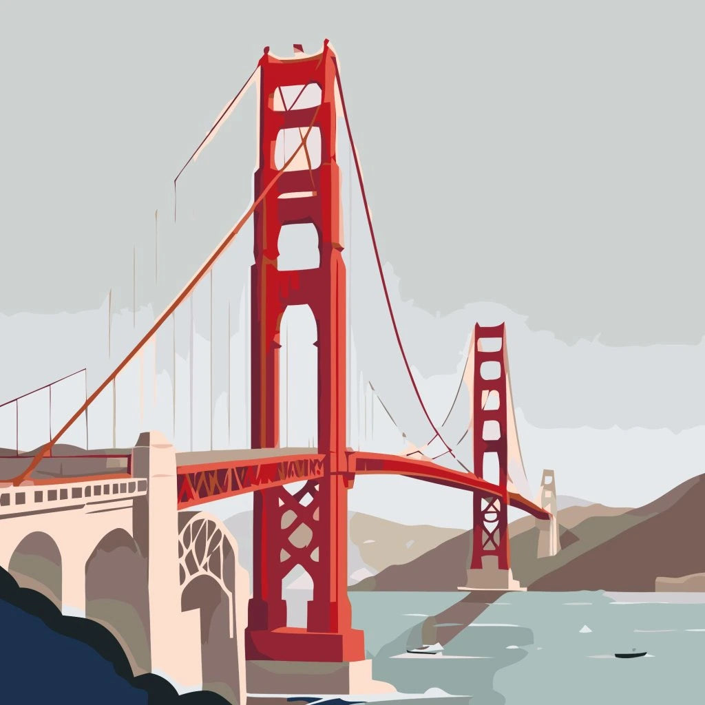 Paint by number - Golden Gate-broen