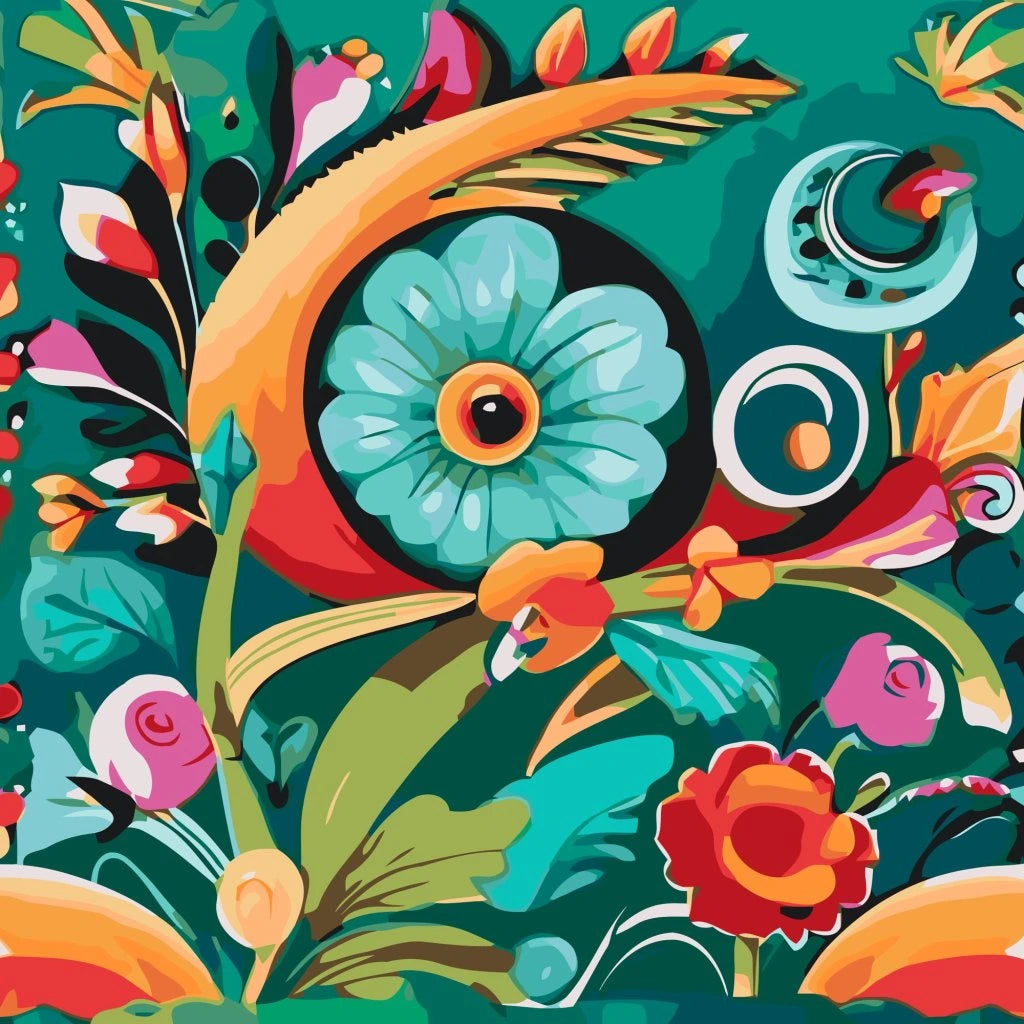 Paint by number - Blomsterøje