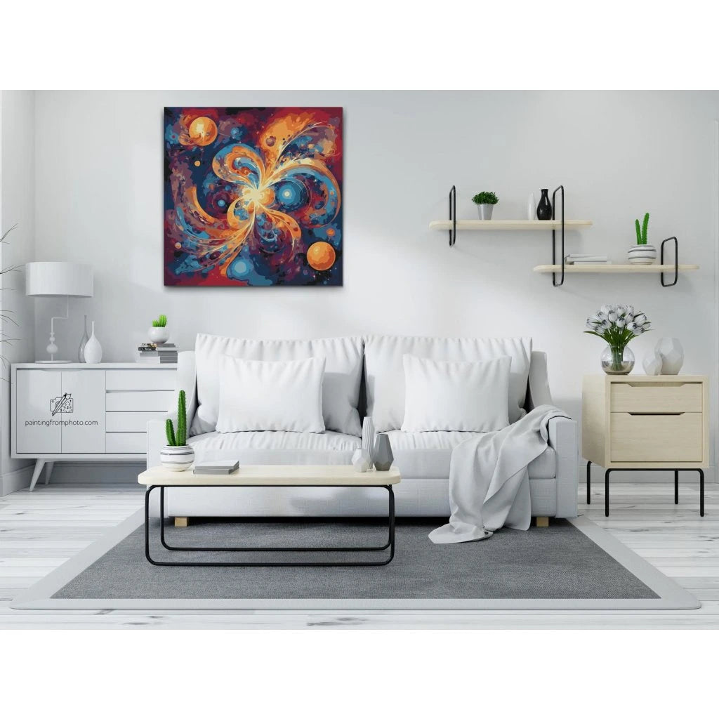 Paint by number - Kosmisk dans af sandformer