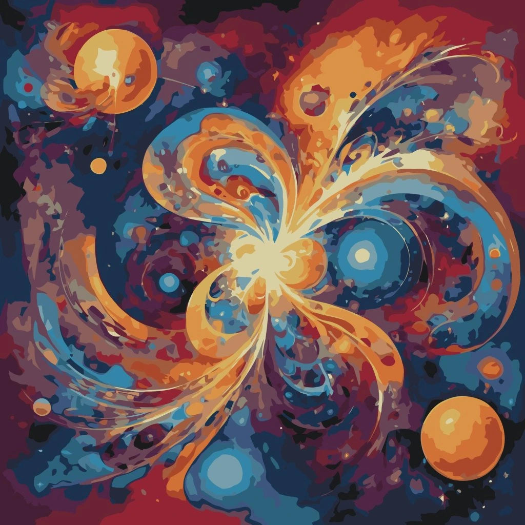 Paint by number - Kosmisk dans af sandformer