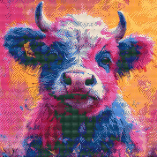 Diamond Painting Farverig Ko Kreabutik